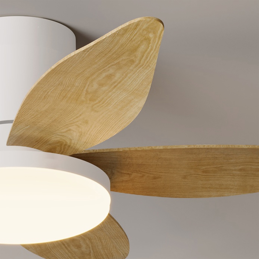 Brilagi - LED zatemljiv stropni ventilator LED/32W/230V 3000-6500K premer 95 cm bela/rjava + daljinski upravljalnik
