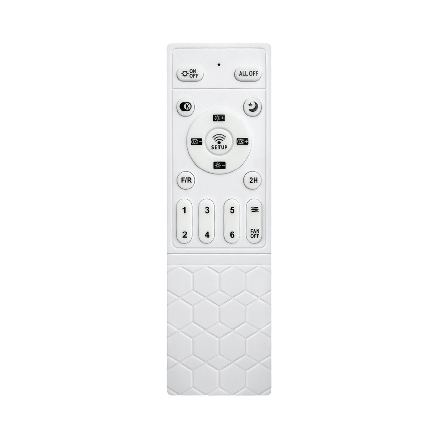 Brilagi - LED zatemljiv stropni ventilator LED/32W/230V 3000-6500K premer 95 cm bela/rjava + daljinski upravljalnik