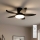 Brilagi - Zatemljiv LED stropni ventilator LED/32W/230V premer 95 cm črna + daljinski upravljalnik