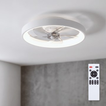 Brilagi - zatemljiv LED stropni ventilator LED/34W/230V 3000-6500K premer 50 cm bel + daljinski upravljalnik