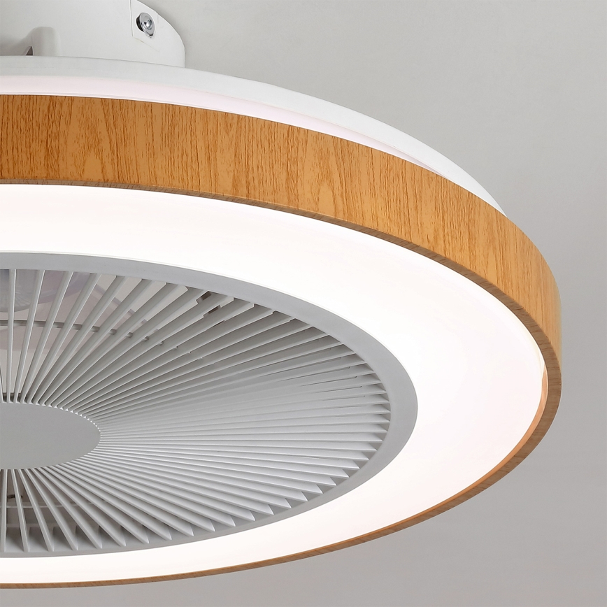 Brilagi - LED stropni ventilator z zatemnitvijo LED/38W/230V 50 cm bela/rjava + daljinski upravljalnik