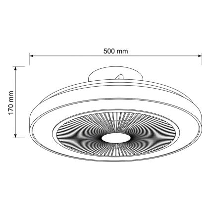 Brilagi - LED stropni ventilator z zatemnitvijo LED/38W/230V 50 cm bela/rjava + daljinski upravljalnik