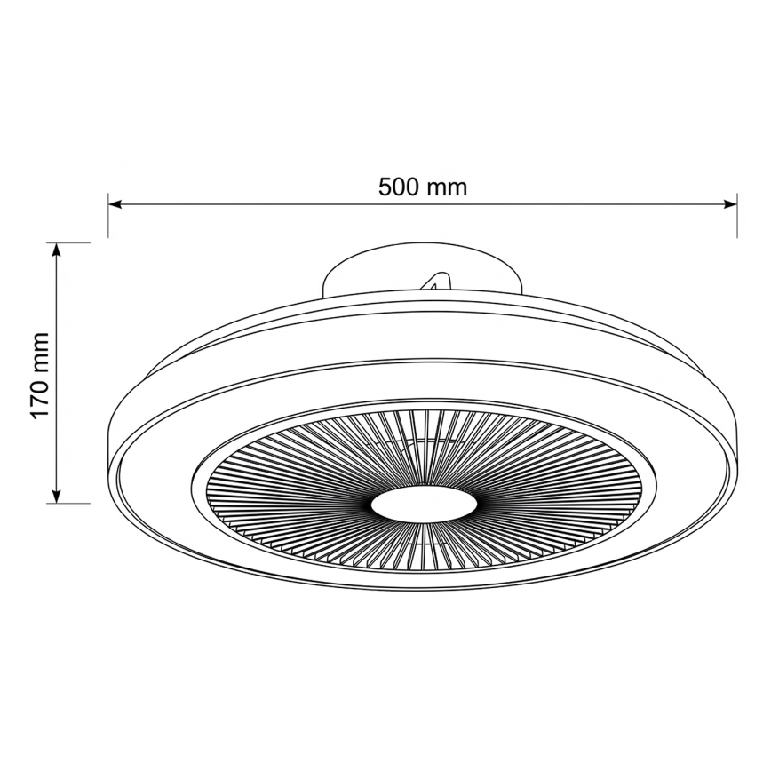 Brilagi - LED stropni ventilator z zatemnitvijo LED/38W/230V 50 cm bela/rjava + daljinski upravljalnik