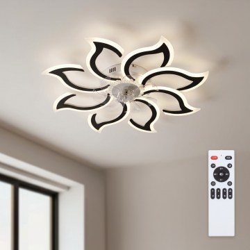 Brilagi - zatemljiv LED stropni ventilator LED/44W/230V 3000-6500K premer 90 cm črna + daljinski upravljalnik