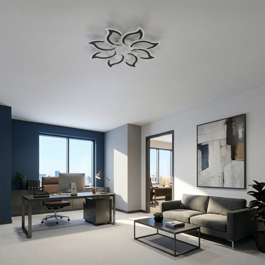 Brilagi - zatemljiv LED stropni ventilator LED/44W/230V 3000-6500K premer 90 cm črna + daljinski upravljalnik