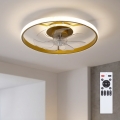 BRILAGI - Zatemljiv LED stropni ventilator LED/66W/230V 3000-6500K premer 55 cm bela/zlata + daljinski upravljalnik