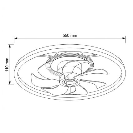 Brilagi - LED zatemljiv stropni ventilator LED/66W/230V 55 cm bela/zlata + daljinski upravljalnik