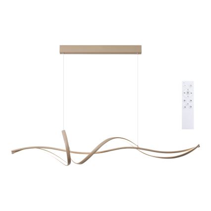Brilagi - LED zatemljiv lestenec na jekleni vrvici SIGNATURE LED/55W/230V 3000-6000K 120x23 cm bež + daljinski upravljalnik