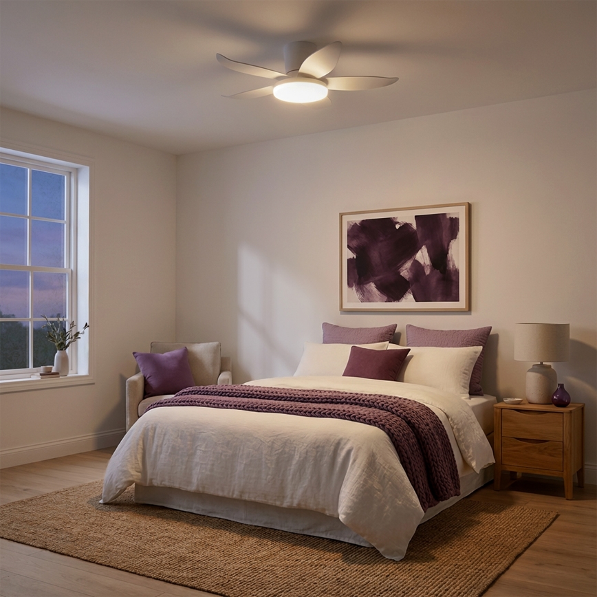 Brilagi - zatemnljiv stropni ventilator z LED/32W/230V, premer 95 cm, bel + daljinski upravljalnik