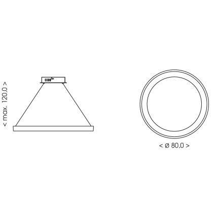 BRILAGI - LED Zatemnljiv lestenec na kablu FALCON II LED/108W/230V 3000-6500K premer 80 cm bež + z daljinskim upravljalnikom