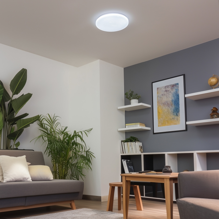 Brilagi - zatemnjivo LED stropno svetilo SMART STARS LED/24W/230V premer 38 cm 3000-6000K Wi-Fi Tuya Beacon + daljinski upravljalnik