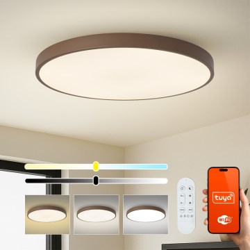 Brilagi - zatemnitvena LED svetilka POOL SMART LED/128W/230V premer 100 cm Wi-Fi Tuya + daljinsko upravljanje rjava