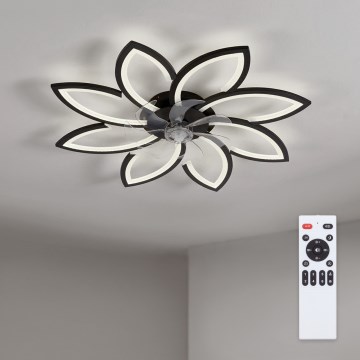 Brilagi - zatemnitveni LED stropni ventilator LED/43W/230V premer 90 cm črna + daljinski upravljalnik