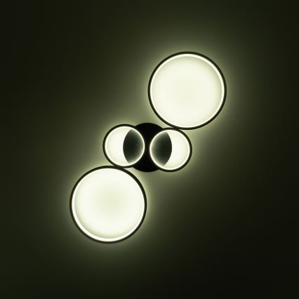 Brilagi - LED stropna svetilka RINGO z zatemnitvijo LED/34W/230V 3000-6000K 28x78 cm črna + daljinski upravljalnik