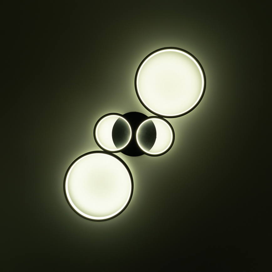 Brilagi - LED stropna svetilka RINGO z zatemnitvijo LED/34W/230V 3000-6000K 28x78 cm črna + daljinski upravljalnik
