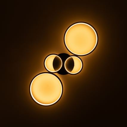Brilagi - LED stropna svetilka RINGO z zatemnitvijo LED/34W/230V 3000-6000K 28x78 cm črna + daljinski upravljalnik