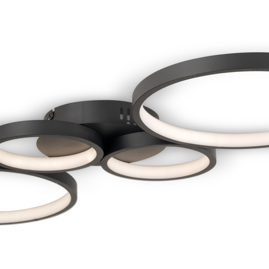 Brilagi - LED stropna svetilka RINGO z zatemnitvijo LED/34W/230V 3000-6000K 28x78 cm črna + daljinski upravljalnik