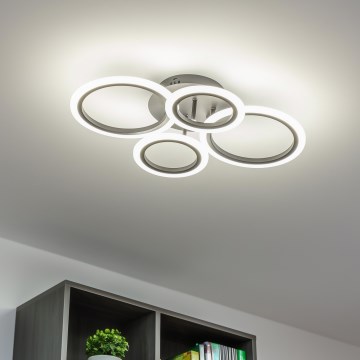 Brilagi - zatemnjevalna LED pritrjena stropna svetilka ORBITS LED/50W/230V 3000-6500K črna + daljinski upravljalnik