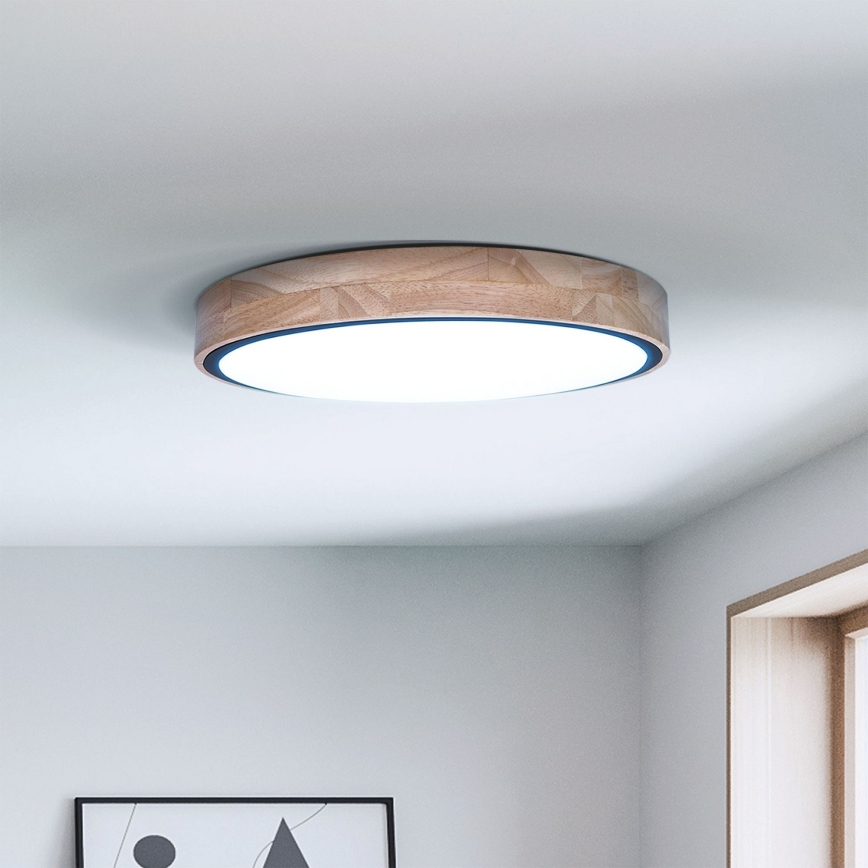 Brilagi - LED stropna svetilka GLORIA LED/48W/230V 3000-6500K hrast, premer 40 cm, z možnostjo zatemnitve + daljinski upravljalnik