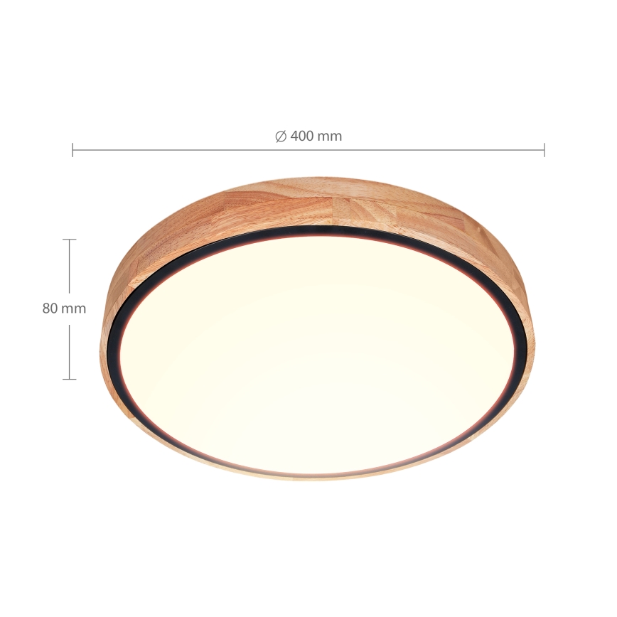 Brilagi - LED stropna svetilka GLORIA LED/48W/230V 3000-6500K hrast, premer 40 cm, z možnostjo zatemnitve + daljinski upravljalnik