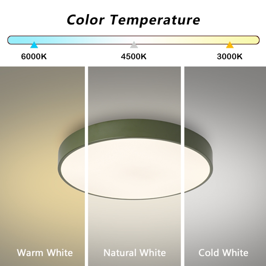 Brilagi - zatemnljiva LED stropna svetilka POOL LED/60W/230V 3000-6000K premer 50 cm zelena + daljinski upravljalnik