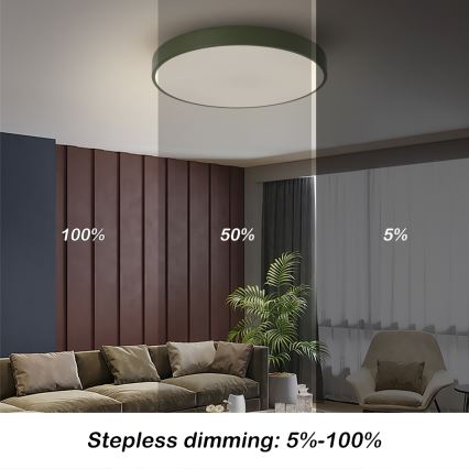 Brilagi - zatemnljiva LED stropna svetilka POOL LED/60W/230V 3000-6000K premer 50 cm zelena + daljinski upravljalnik
