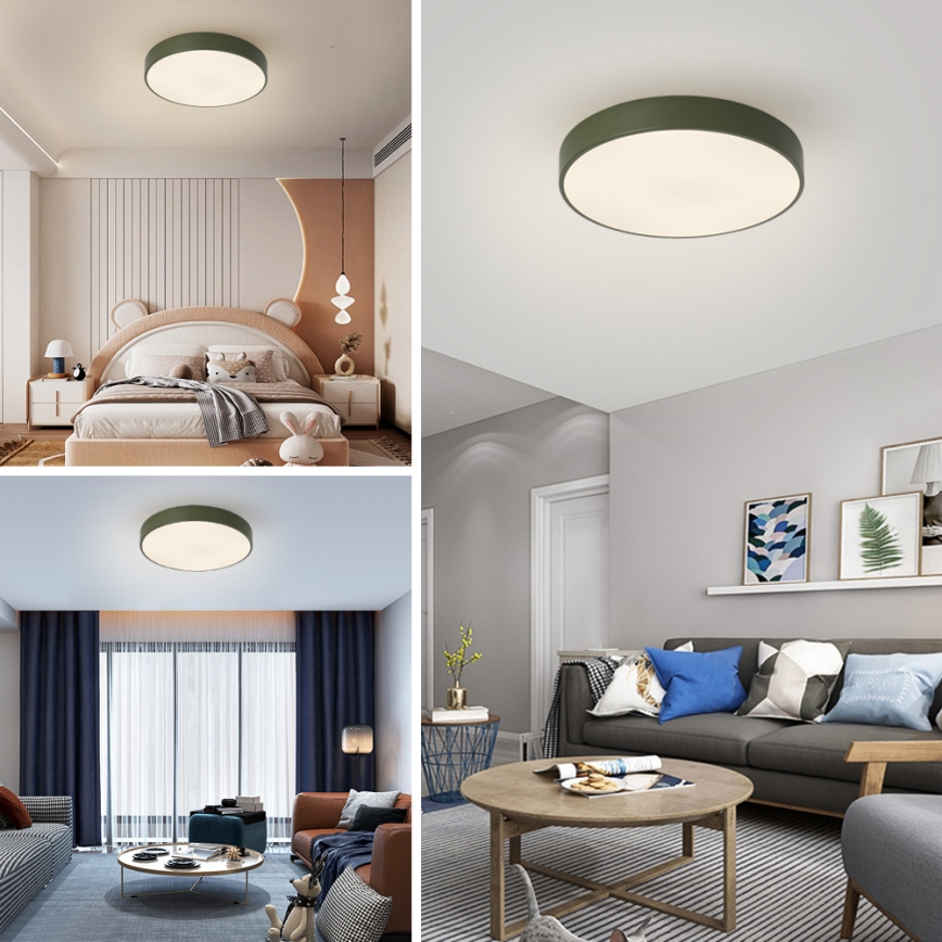 Brilagi - zatemnljiva LED stropna svetilka POOL LED/60W/230V 3000-6000K premer 50 cm zelena + daljinski upravljalnik