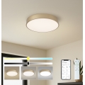 Brilagi - Zatemnjevalna LED stropna svetilka POOL SMART LED/48W/230V 3000-6000K premer 40 cm Wi-Fi Tuya zlata + daljinski upravljalnik