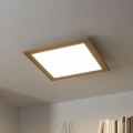 Brilagi - Zatemnjevalna LED stropna svetilka SLIMFRAME WOOD LED/36W/230V 49,5x49,5 cm 3000-6000K rjava + daljinski upravljalnik