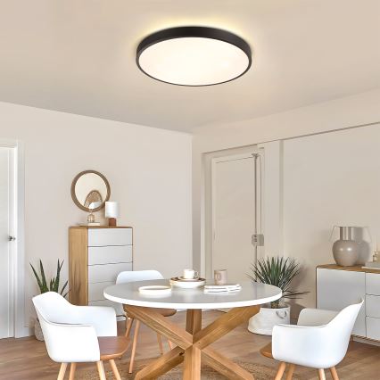 Brilagi - LED zatemnljivo stropno svetilo GLASS POOL DOUBLE LED/60W/230V 3000-6000K 50 cm črna + daljinski upravljalnik