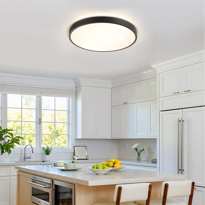 Brilagi - LED zatemnljivo stropno svetilo GLASS POOL DOUBLE LED/60W/230V 3000-6000K 50 cm črna + daljinski upravljalnik