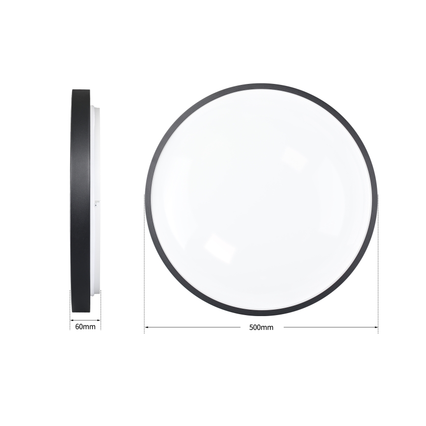 Brilagi - LED zatemnljivo stropno svetilo GLASS POOL DOUBLE LED/60W/230V 3000-6000K 50 cm črna + daljinski upravljalnik