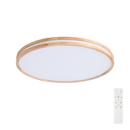 Brilagi - Zatemnjiva LED stropna svetilka MOLINA LED/100W/230V 3000-6000K hrast, premer 80 cm + daljinski upravljalnik