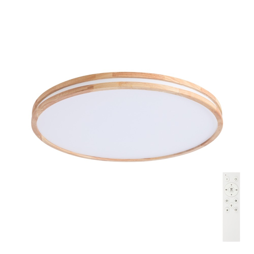 Brilagi - Zatemnjiva LED stropna svetilka MOLINA LED/100W/230V 3000-6000K hrast, premer 80 cm + daljinski upravljalnik