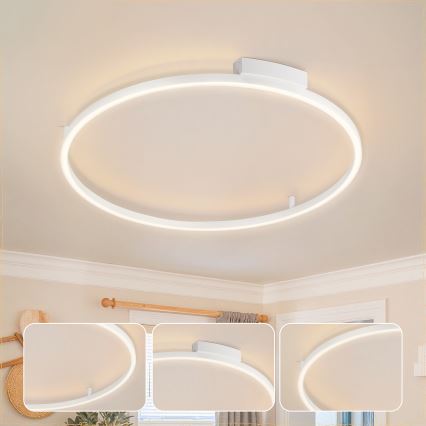 Brilagi - LED zatemnjevalna stropna svetilka PORTOFINO LED/60W/230V 3000-6000K premer 80 cm bela + daljinski upravljalnik