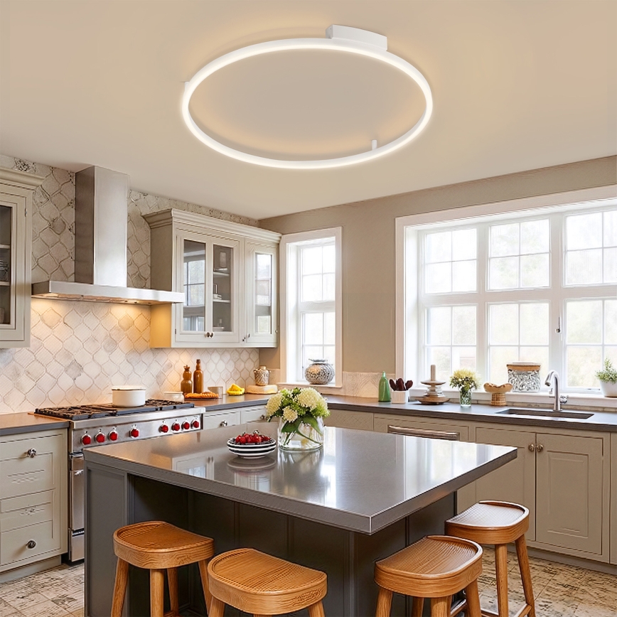 Brilagi - LED zatemnjevalna stropna svetilka PORTOFINO LED/60W/230V 3000-6000K premer 80 cm bela + daljinski upravljalnik