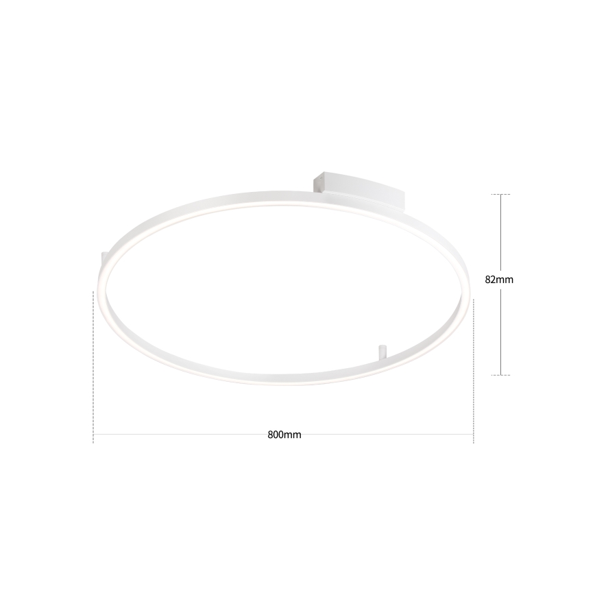 Brilagi - LED zatemnjevalna stropna svetilka PORTOFINO LED/60W/230V 3000-6000K premer 80 cm bela + daljinski upravljalnik