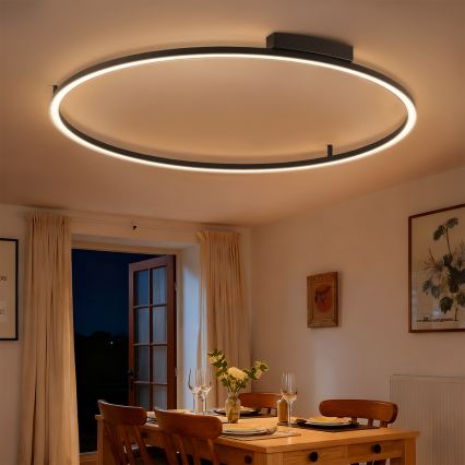 Brilagi - LED zatemnjiva stropna svetilka PORTOFINO LED/85W/230V 3000-6000K premer 120 cm črna + daljinski upravljalnik