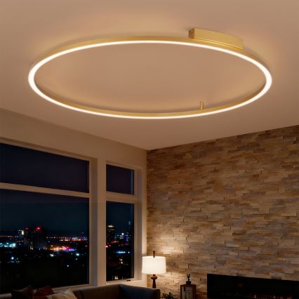 Brilagi - Stropna LED svetilka PORTOFINO z možnostjo zatemnitve LED/85W/230V 3000-6000K, premer 120 cm, zlata + daljinski upravljalnik