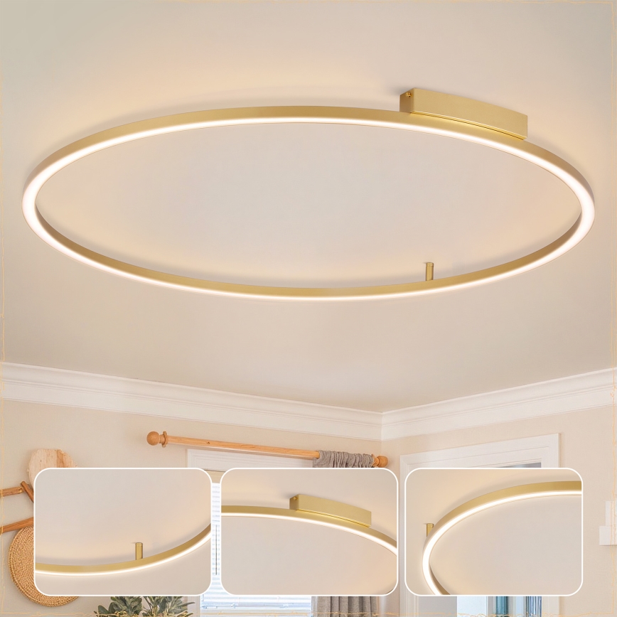 Brilagi - Stropna LED svetilka PORTOFINO z možnostjo zatemnitve LED/85W/230V 3000-6000K, premer 120 cm, zlata + daljinski upravljalnik