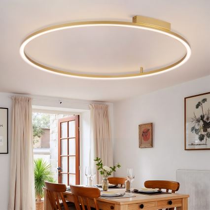 Brilagi - Stropna LED svetilka PORTOFINO z možnostjo zatemnitve LED/85W/230V 3000-6000K, premer 120 cm, zlata + daljinski upravljalnik