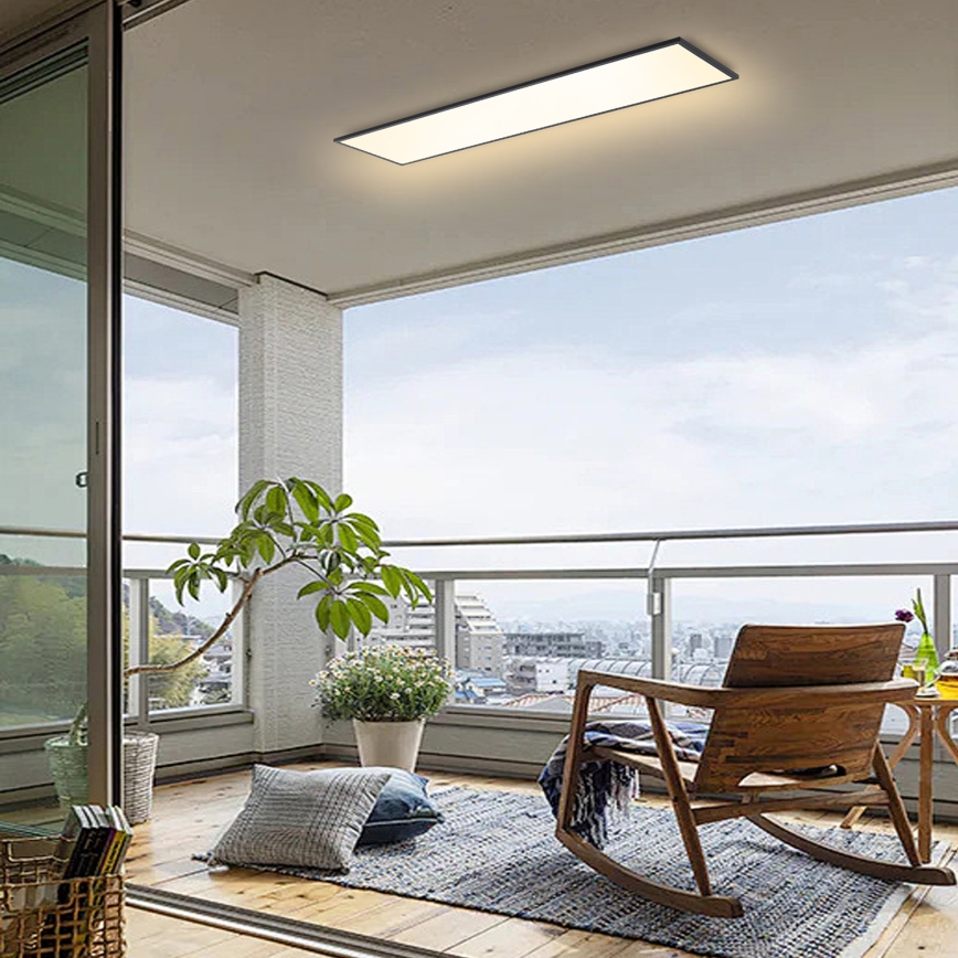 Brilagi - Zatemnjevalna LED stropna svetilka SLIMFRAME LED/58W/230V 120x30 cm 3000-6000K črna + daljinski upravljalnik