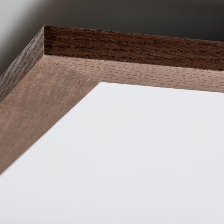 Brilagi - LED zatemnjevalno stropno svetilo SLIMFRAME WOOD LED/58W/230V 64x64 cm 3000-6000K temno rjavo + daljinski upravljalnik