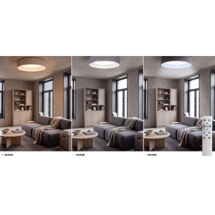 Brilagi - LED zatemnljivo stropno svetilo VELVET SMART VARI LED/36W/230V 3000-6500K premer 55 cm siva + z daljinskim upravljalnikom