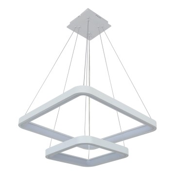 Brilagi - Zatemnjevalna LED viseča svetilka na kablu FALCON SLIM LED/78W/230V 3000-6500K 50x50 cm bela + daljinski upravljalnik