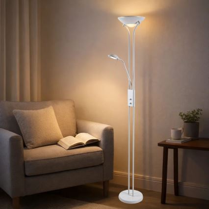 Brilagi - Zatemnjevalna stoječa svetilka SCARLETT 1xR7s/230W/230V + 1xG9/40W bela