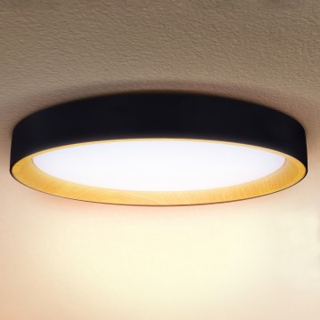 Brilagi - Zatemnjevalna stropna LED svetilka LARIOS LED/72W/230V 3000-6500K črna premer 59 cm + daljinski upravljalnik