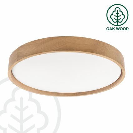 Brilagi - Zatemnjiva LED stropna svetilka MANAROLA SMART LED/36W/230V 3000-6000K Wi-Fi Tuya Beacon, premer 51 cm, hrast + daljinski upravljalnik