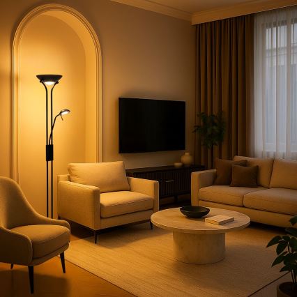 Brilagi - Zatemnjevalna talna svetilka SCARLETT 1xR7s/230W/230V + 1xG9/40W črna