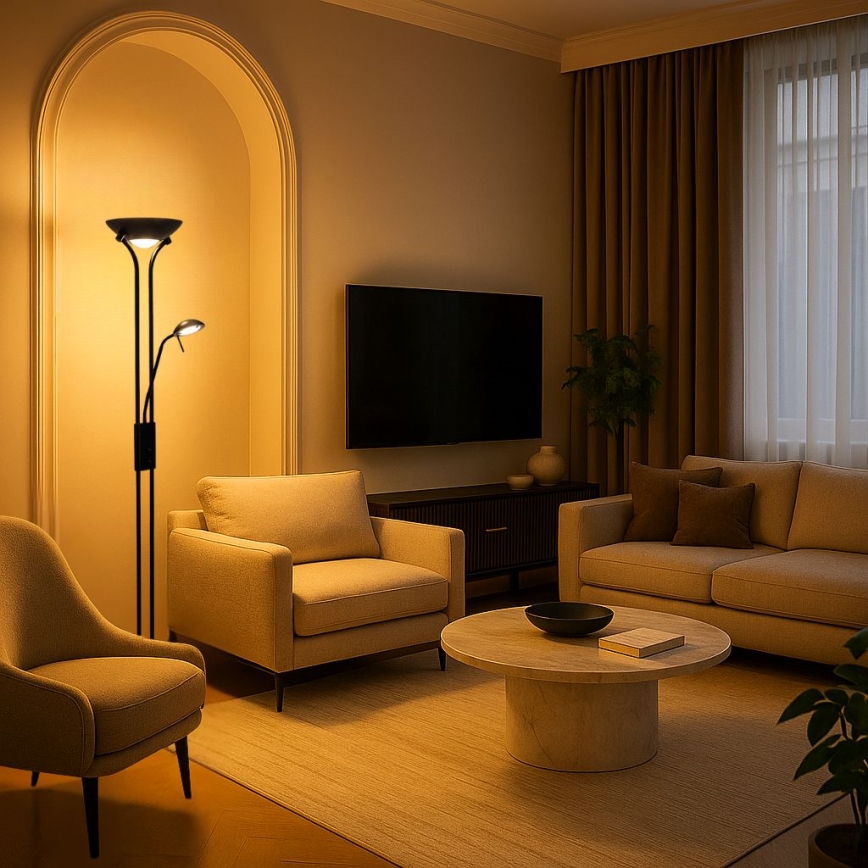 Brilagi - Zatemnjevalna talna svetilka SCARLETT 1xR7s/230W/230V + 1xG9/40W črna